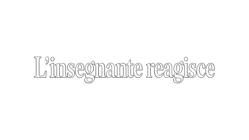 L'insegnante reagisce